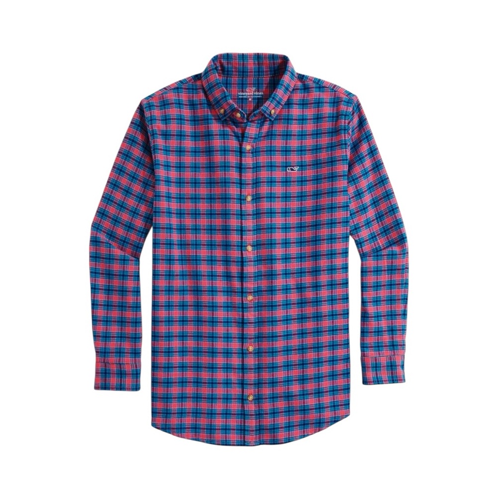 Vineyard Vines Boys Plaid Flannel Button Down Shirt Casual Warm Preppy Classic